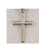Pewter Cross With 18" Silver Tone Chain And Gift Box