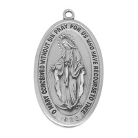 Pewter Our Lady Of Grace Medal