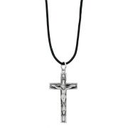 Pewter Crucifix w/18in. Leather Cord
