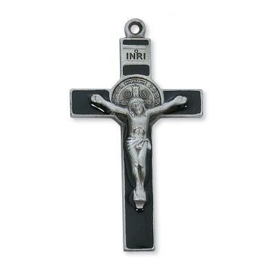 Pewter St. Benedict Crucifix w/24" Chain 735365762118 - D9078C