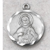 Antique Pwt Scapular 24"ch&b