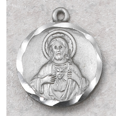 Pewter Scapular Medal w/24 inch Silver Tone Chain 735365165759 - DMG4SC