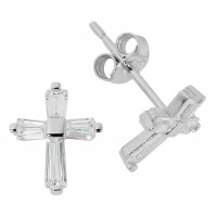 Sterling Crystal Baguette Crs