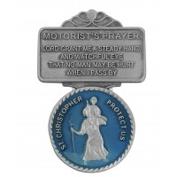 St Chris Blue Visor Clip