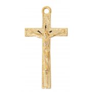 Gold Tone Pewter Crucifix