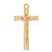 Gold Tone Pewter Crucifix