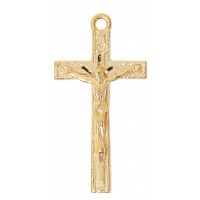 Gold Tone Pewter Crucifix