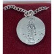 Pewter Scapular Medal w/24 inch Silver Tone Chain 735365165759 - DMG4SC