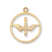 Gold Plated Sterling Silver Holy Spirit 18in Necklace Chain