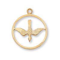 Gold Plated Sterling Silver Holy Spirit 18in Necklace Chain