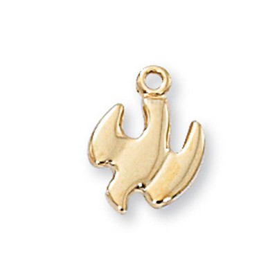 Gold Plated Sterling Silver Holy Spirit 16 inch Necklace Chain - 735365182466 - J423