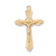 Gold Plated Pewter Crucifix