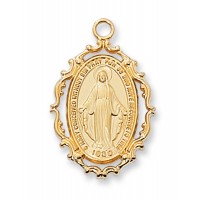 Gp Pewt Mirac Medal 18ch&bx"