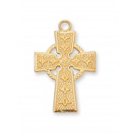 Gp Pewt Celtic Cross 18"ch&bx