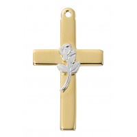 18" Ch G/ss Cross With Rose
