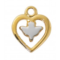 16/18" Ch G/ss Heart With Dove
