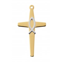 24" Ch G/ss Cross Fish 2-tone