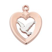 Rose Gold Sterling SilverTwo-tone Dove
