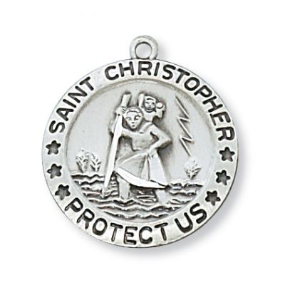 Sterling Silver 14/16 inch Saint Christopher 18 inch Necklace Chain - 735365122905 - L313