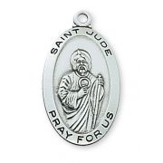 Sterling Silver Saint Jude 18in Necklace Chain & Gift Box