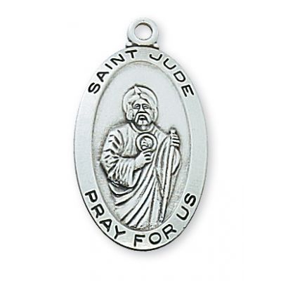 Sterling Silver Saint Jude 18in Necklace Chain & Gift Box - 735365225842 - L500JU