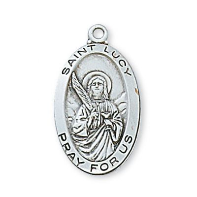Sterling Silver Saint Lucy 18 Necklace Chain & Gift Box - 735365225835 - L500LU