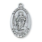 Sterling Silver Saint Paul 24 inch Necklace Chain & Gift Box