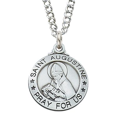 Sterling Silver Saint Augustine 20 inch Necklace Chain & Gift Box - 735365569700 - L600AU