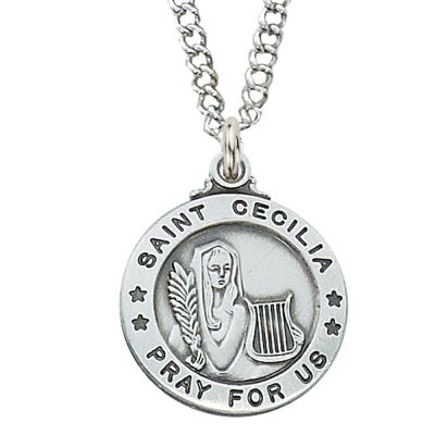 Sterling Silver Saint Cecilia 20 inch Necklace Chain & Box - 735365461981 - L600CE