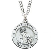 Sterling Silver Saint Dominic 20 inch Necklace