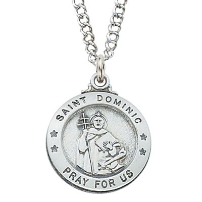 Sterling Silver Saint Dominic 20 inch Necklace - 735365485758 - L600DMN