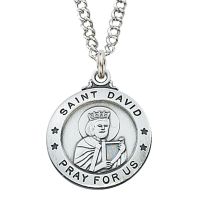 Sterling Silver Saint David 20 inch Necklace Chain & Box