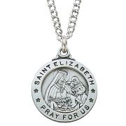 Sterling Silver Saint Elizabeth 20 inch Necklace Chain & Gift Box