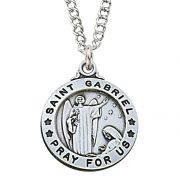 Sterling Silver Saint Gabriel 20 inch Necklace Chain & Gift Box