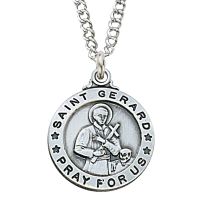 Sterling Silver Saint Gerard 20 inch Necklace Chain & Box