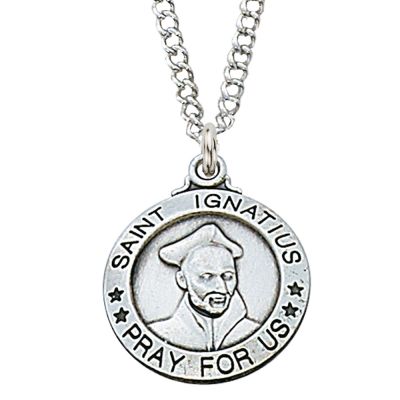 Sterling Silver Saint Ignatius of Loyola 20 inch Necklace Chain/box - 735365569786 - L600IG