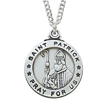 Sterling Silver Saint Patrick 20 inch Necklace Chain & Gift Box