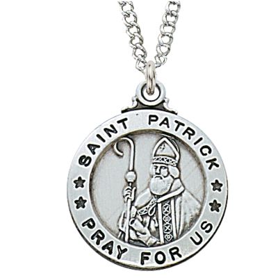 Sterling Silver Saint Patrick 20 inch Necklace Chain & Gift Box - 735365462124 - L600PT