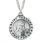 Sterling Silver Saint Therese 20 inch Necklace Chain & Gift Box