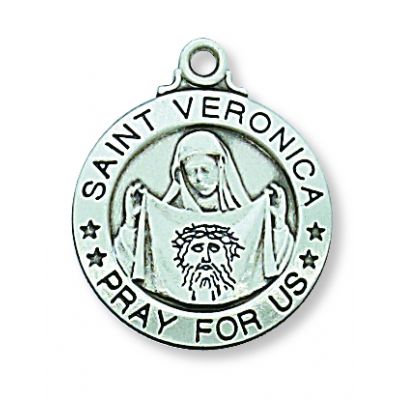 Sterling Silver Saint Veronica 20 inch Necklace Chain & Box - 735365569861 - L600VE