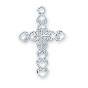 Sterling Silver Cross 18 inch Necklace/Gift Box