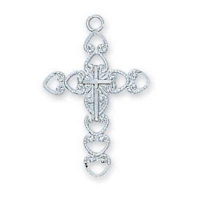 Sterling Silver Cross 18 inch Necklace/Gift Box - 735365124244 - L6091