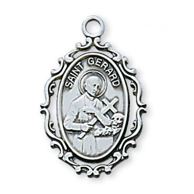 Sterling Silver Saint Gerard 18 inch Necklace Chain & Gift Box - 735365633012 - L621GR