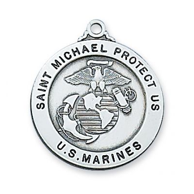 Sterling Silver Marine Medal 24" Rhodium Plated Chain - 735365491025 - L650MRN