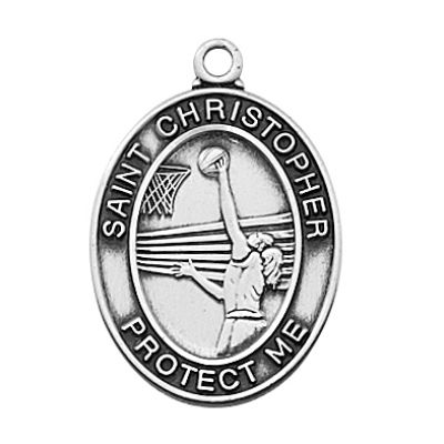 Pewter Girls Basketball Medal w/18 inch Silver Tone Chain Necklace 2Pk - 735365416585 - D676BK