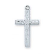 Sterling Silver English Cross/18" Chain