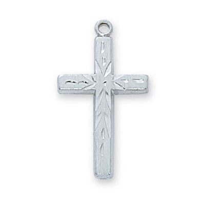 Sterling Silver English Cross/18" Chain - 735365135776 - L7002