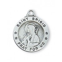 Sterling Silver Sml Saint Brigid 18 inch Chain & Gift Box