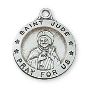 Sterling Silver Saint Jude 18 inch Chain & Gift Box