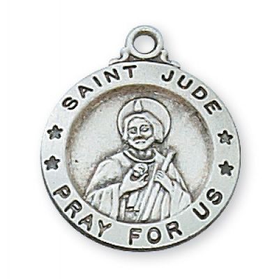 Sterling Silver Saint Jude 18 inch Chain & Gift Box - 735365503629 - L700JU